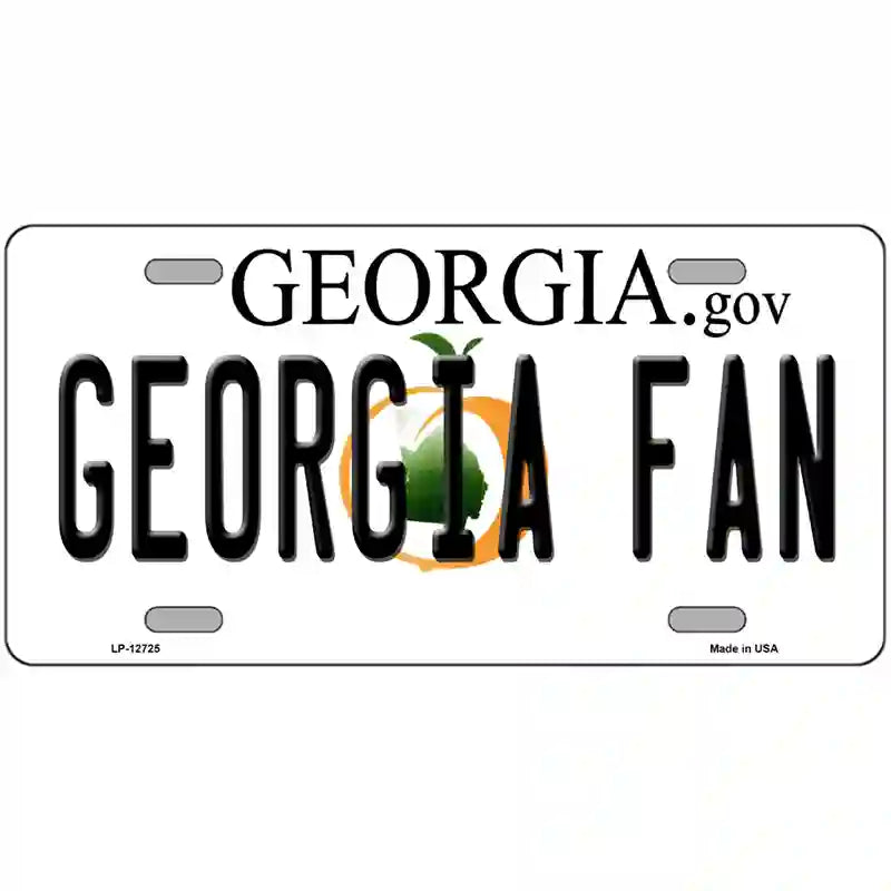 Georgia Fan Novelty Metal License Plate 24" x 12" (LLP)