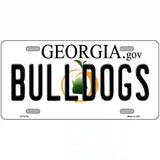 Bulldogs Georgia Peach Novelty Metal License Plate 24" x 12" (LLP)