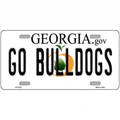 Go Bulldogs Georgia Novelty Metal License Plate 24" x 12" (LLP)