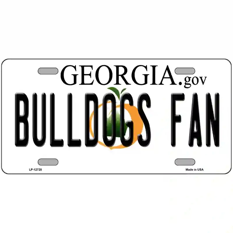 Bulldogs Fan Georgia Novelty Metal License Plate 24" x 12" (LLP)