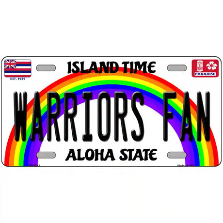 Warriors Fan Novelty Metal License Plate 24" x 12" (LLP)