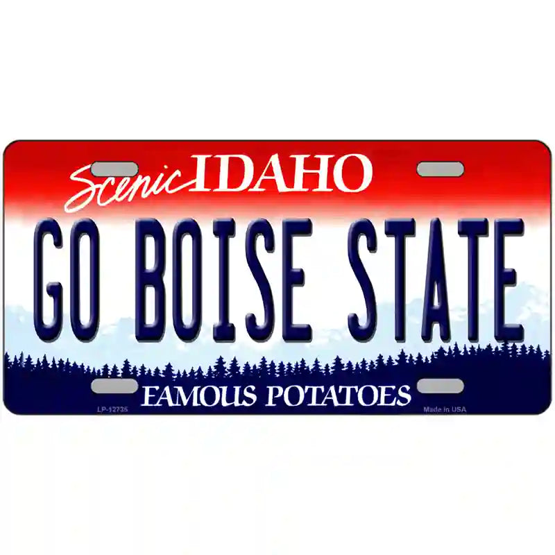 Go Boise State Novelty Metal License Plate 24" x 12" (LLP)