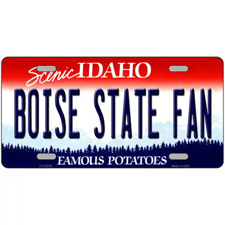 Boise State Fan Novelty Metal License Plate 24" x 12" (LLP)