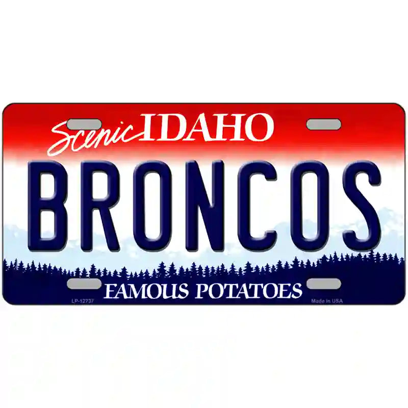 Broncos Novelty Metal License Plate 24" x 12" (LLP)