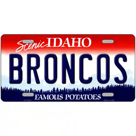 Broncos Novelty Metal License Plate 24" x 12" (LLP)