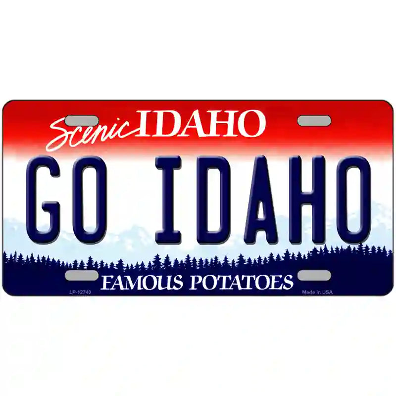 Go Idaho Novelty Metal License Plate 24" x 12" (LLP)