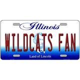 Wildcats Fan Illinois Novelty Metal License Plate 24" x 12" (LLP)