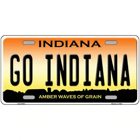 Go Indiana Novelty Metal License Plate Tag 24" x 12" (LLP)