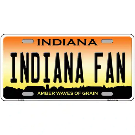 Indiana Fan Novelty Metal License Plate Tag 24" x 12" (LLP)