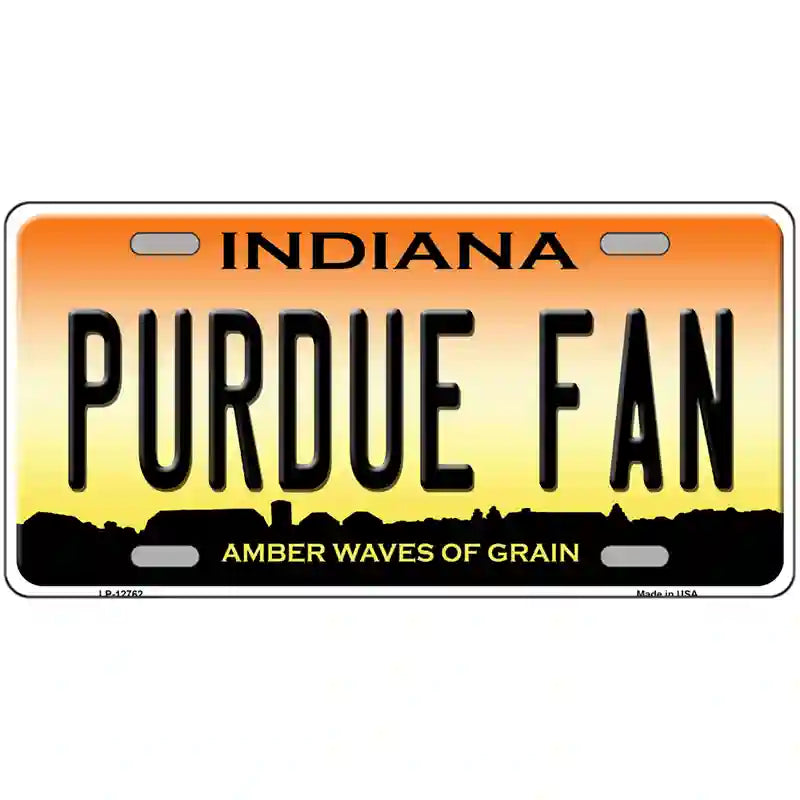 Purdue Fan Novelty Metal License Plate Tag 24" x 12" (LLP)