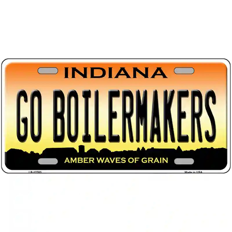 Go Boilermakers Novelty Metal License Plate Tag 24" x 12" (LLP)