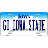 Go Iowa State Novelty Metal License Plate Tag 24" x 12" (LLP)