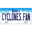 Cyclones Fan Novelty Metal License Plate Tag 24" x 12" (LLP)