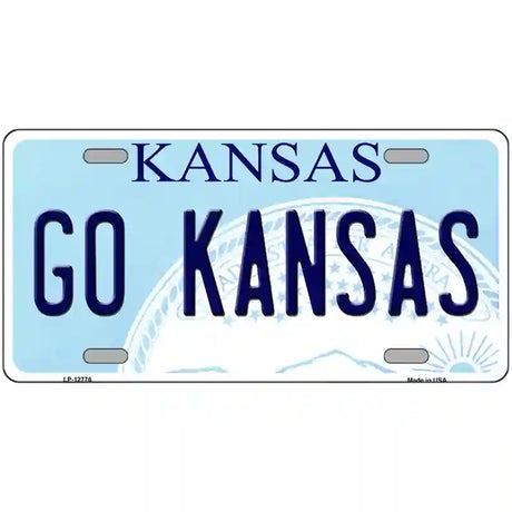 Go Kansas Novelty Metal License Plate Tag 24" x 12" (LLP)