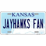 Jayhawks Fan Novelty Metal License Plate Tag 24" x 12" (LLP)