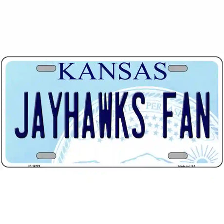 Jayhawks Fan Novelty Metal License Plate Tag 24" x 12" (LLP)