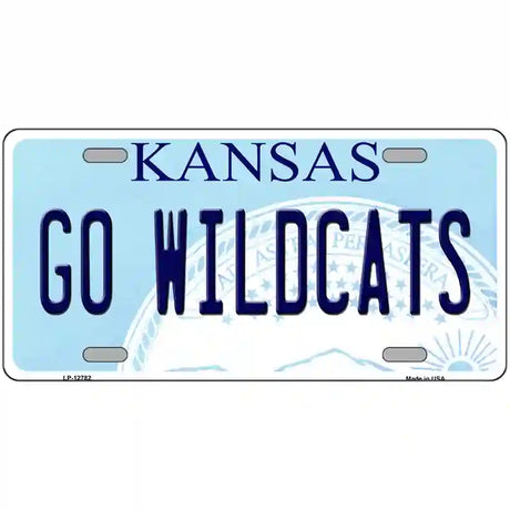 Go Wildcats Kansas Novelty Metal License Plate Tag 24" x 12" (LLP)