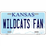 Kansas Wildcats Fan Novelty Metal License Plate Tag 24" x 12" (LLP)