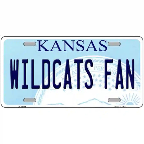 Kansas Wildcats Fan Novelty Metal License Plate Tag 24" x 12" (LLP)