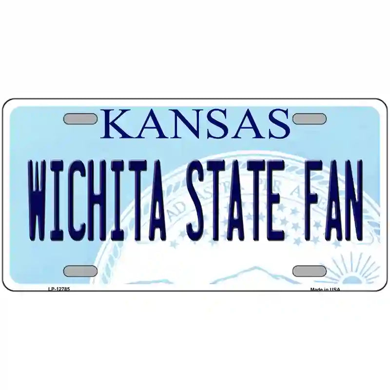 Wichita State Fan Novelty Metal License Plate Tag 24" x 12" (LLP)