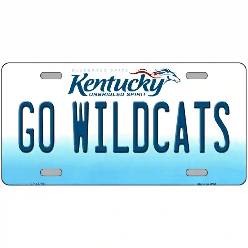 Kentucky Go Wildcats Novelty Metal License Plate Tag 24" x 12" (LLP)