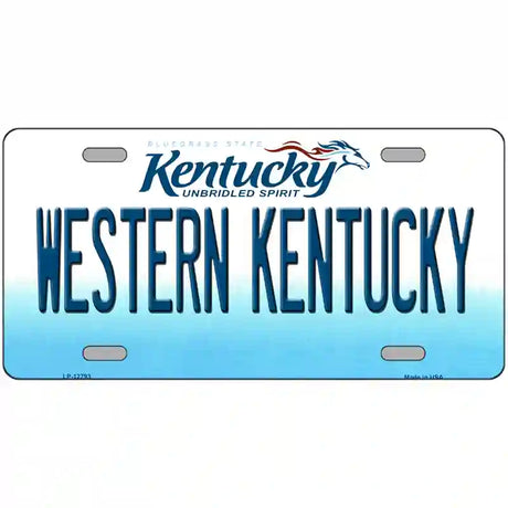 Western Kentucky Novelty Metal License Plate Tag 24" x 12" (LLP)