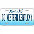 Go Western Kentucky Novelty Metal License Plate Tag 24" x 12" (LLP)