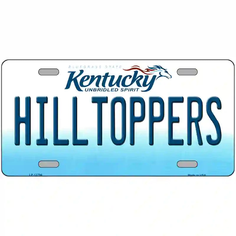 Hilltoppers Novelty Metal License Plate Tag 24" x 12" (LLP)