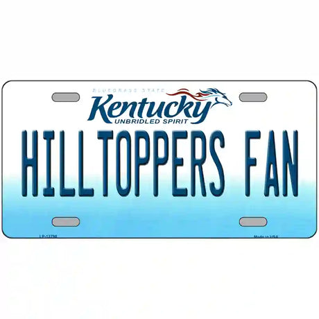 Hilltoppers Fan Novelty Metal License Plate Tag 24" x 12" (LLP)