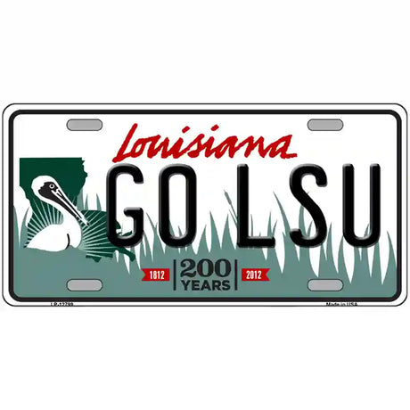 Go LSU Novelty Metal License Plate Tag 24" x 12" (LLP)