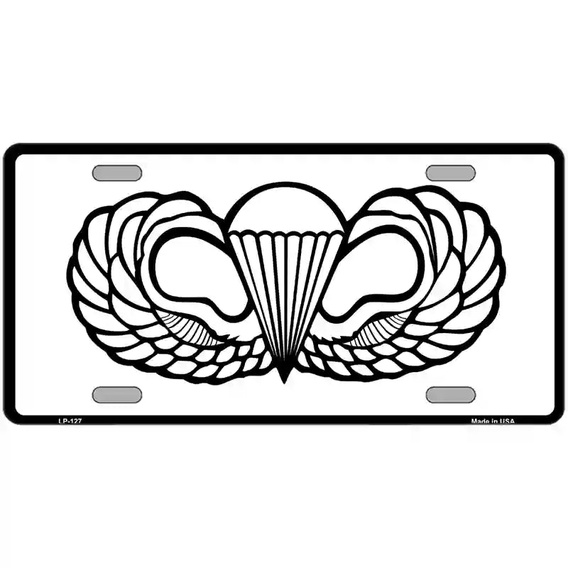 Parachute Badge Novelty Metal License Plate 24" x 12" (LLP)