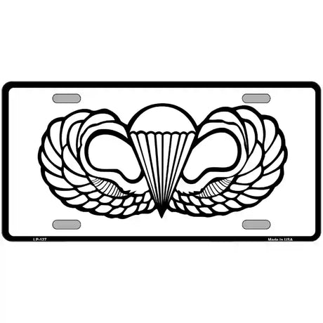 Parachute Badge Novelty Metal License Plate 24" x 12" (LLP)