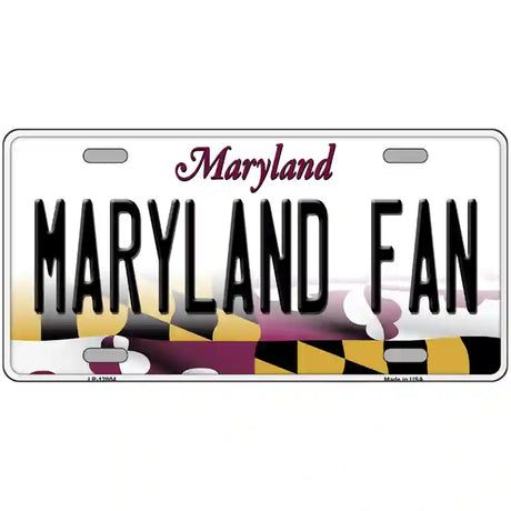 Maryland Fan Novelty Metal License Plate Tag 24" x 12" (LLP)