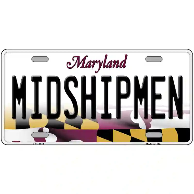 Midshipmen Novelty Metal License Plate Tag 24" x 12" (LLP)