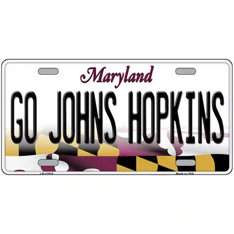 Go Johns Hopkins Novelty Metal License Plate 24" x 12" (LLP)