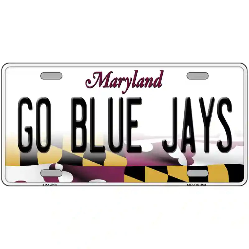 Go Blue Jays Novelty Metal License Plate 24" x 12" (LLP)