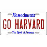 Go Harvard Novelty Metal License Plate 24" x 12" (LLP)