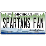 Spartans Fan Novelty Metal License Plate 24" x 12" (LLP)