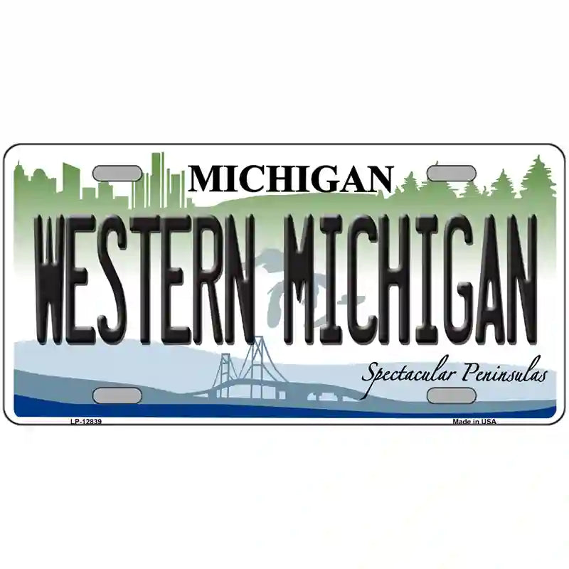 Western Michigan Novelty Metal License Plate 24" x 12" (LLP)