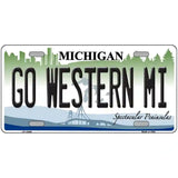 Go Western Michigan Novelty Metal License Plate 24" x 12" (LLP)