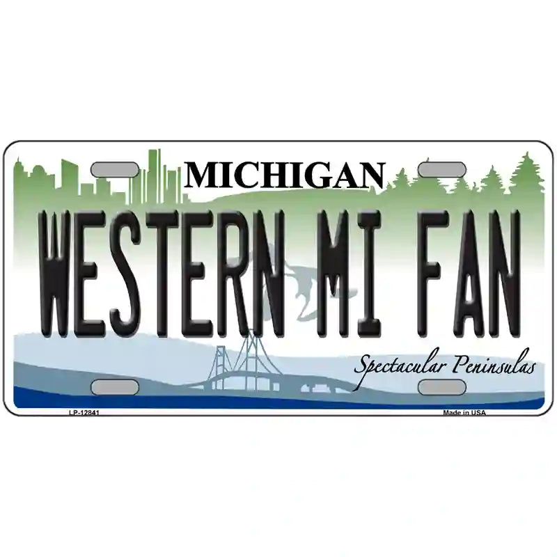 Western Michigan Fan Novelty Metal License Plate 24" x 12" (LLP)