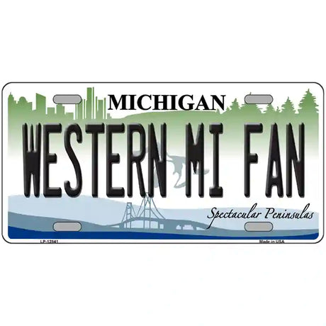 Western Michigan Fan Novelty Metal License Plate 24" x 12" (LLP)