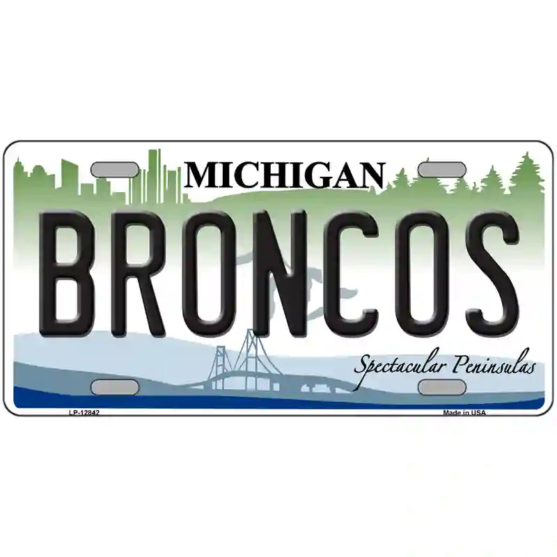 Broncos Novelty Metal License Plate LP-12842 24" x 12" (LLP)