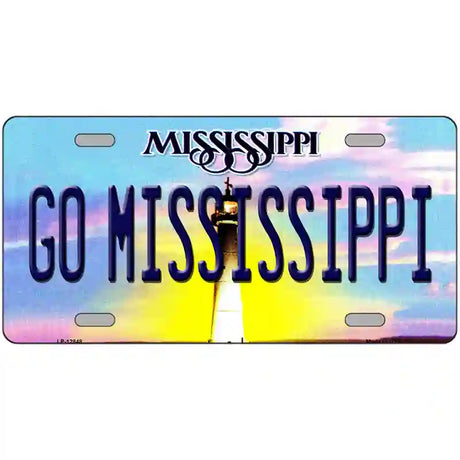 Go Mississippi Novelty Metal License Plate 24" x 12" (LLP)