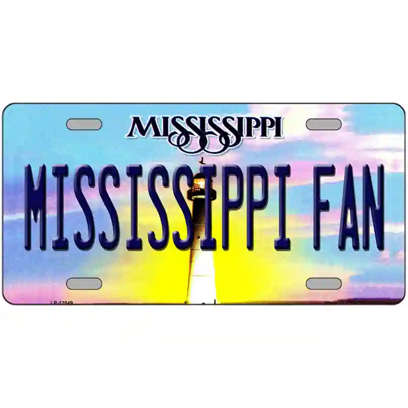 Mississippi Fan Novelty Metal License Plate 24" x 12" (LLP)