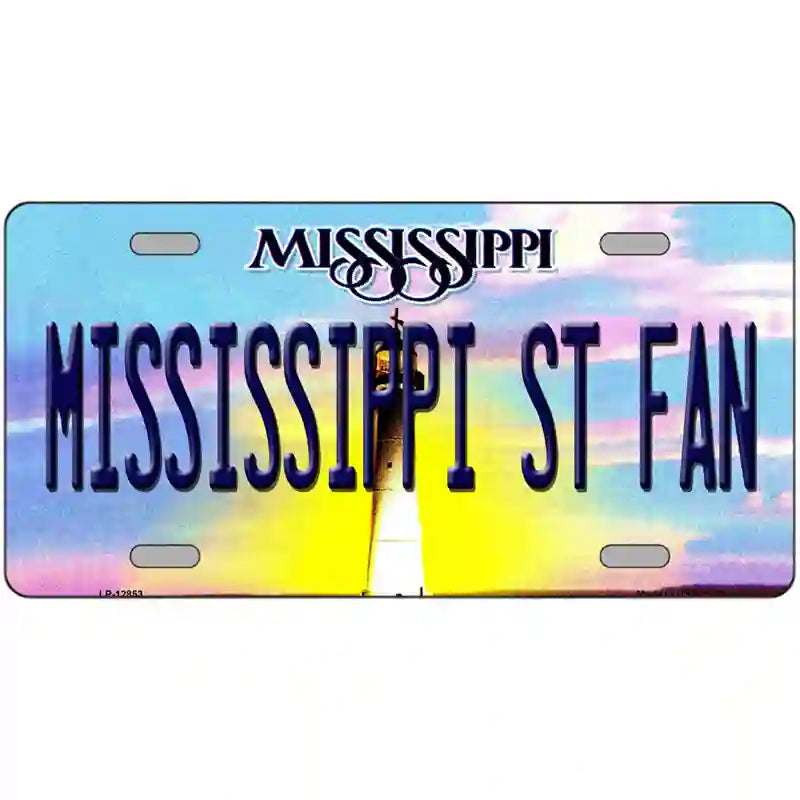 Mississippi State Fan Novelty Metal License Plate 24" x 12" (LLP)