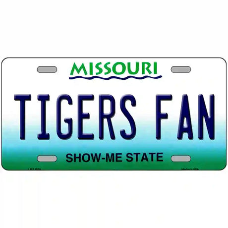 Tigers Fan Missouri Novelty Metal License Plate 24" x 12" (LLP)