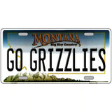 Go Grizzlies Novelty Metal License Plate 24" x 12" (LLP)