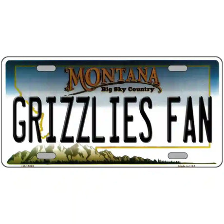 Grizzlies Fan Novelty Metal License Plate 24" x 12" (LLP)