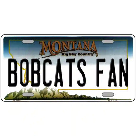 Bobcats Fan Novelty Metal License Plate 24" x 12" (LLP)